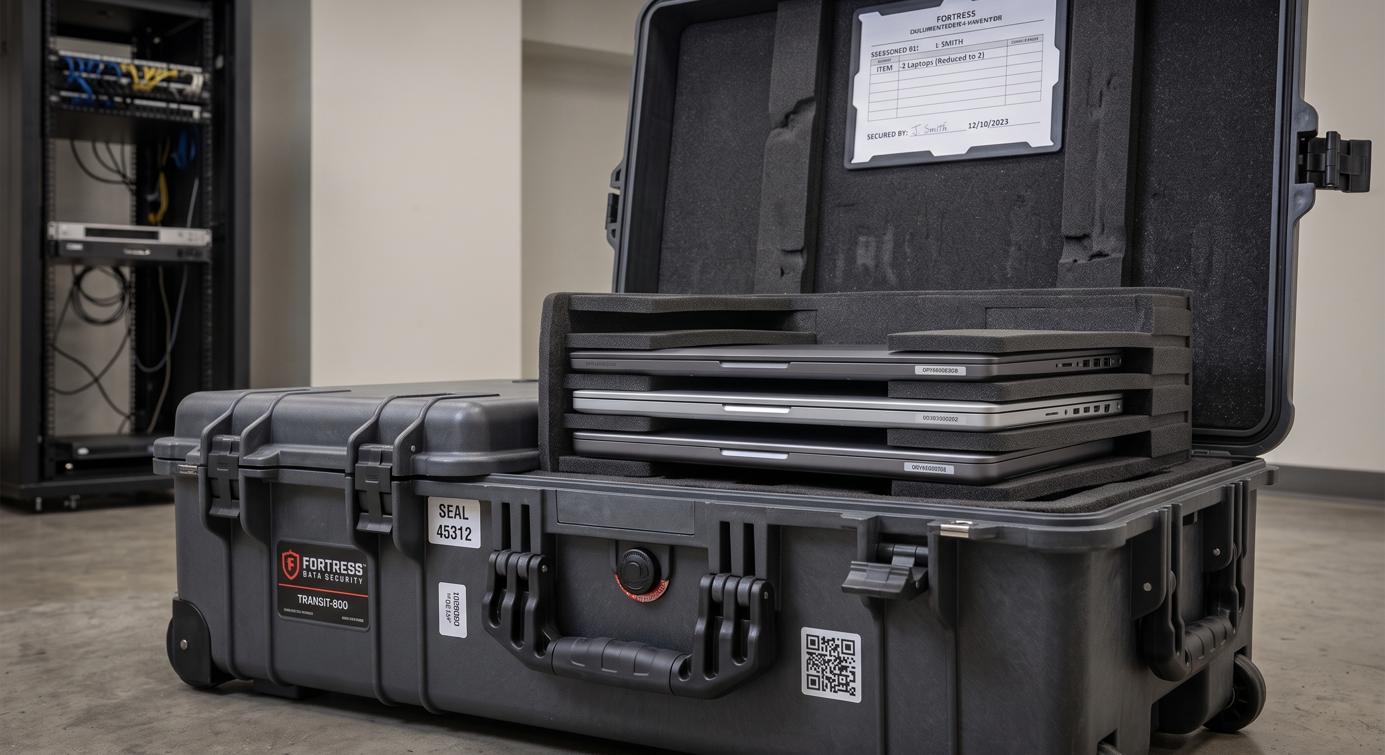 Locked collection container for retired laptops